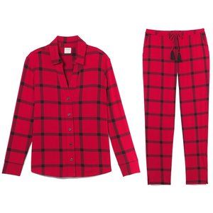 Soma Cool Nights Plaid Pajama Set, L